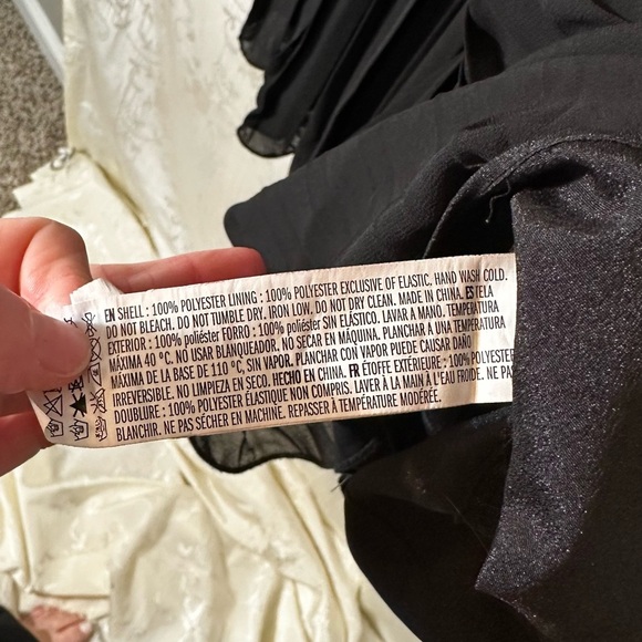 Anthropologie Endless Rose Black Long Sleeve Romper - Picture 7 of 9